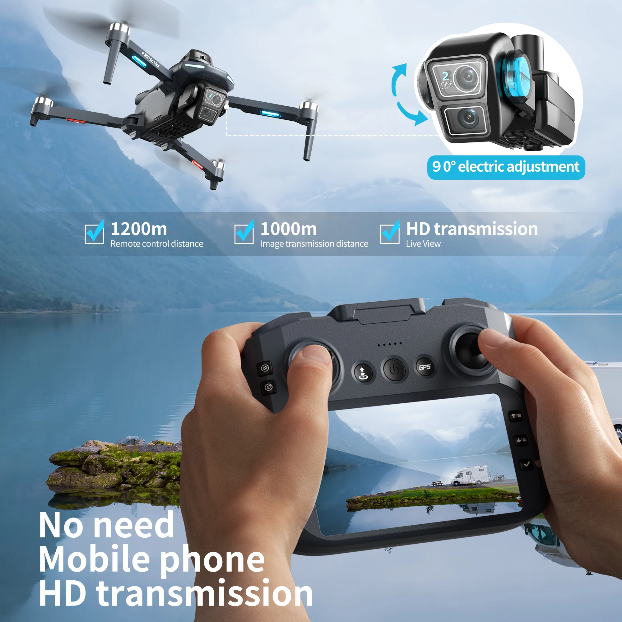 Original XT606 Drone Professio - Drone Gps Mount 评论和价格