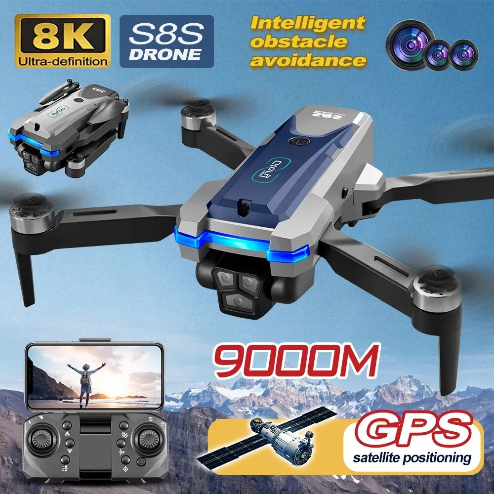 S8S GPS Drone 5G Wifi 8K HD Du - Drone Gps Mount 评论和价格